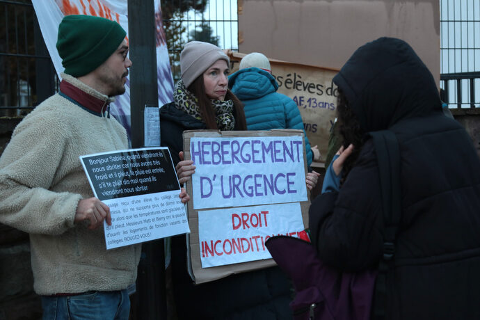 Rassemblement pour loger les élèves sans-abri mercredi 20 novembre